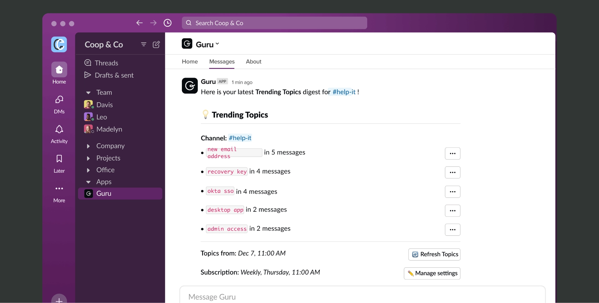 674443cc7f4832d940a4e2df_hh2prvq5ch Trending Topics for Slack Feature | Guru